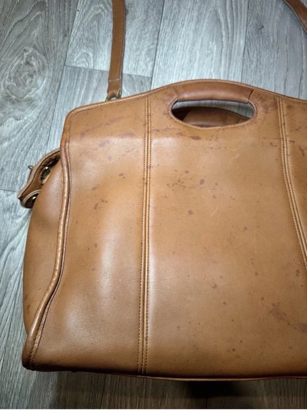 COACH 9995 Vintage Brown Leather Bag With Crossbody Strap